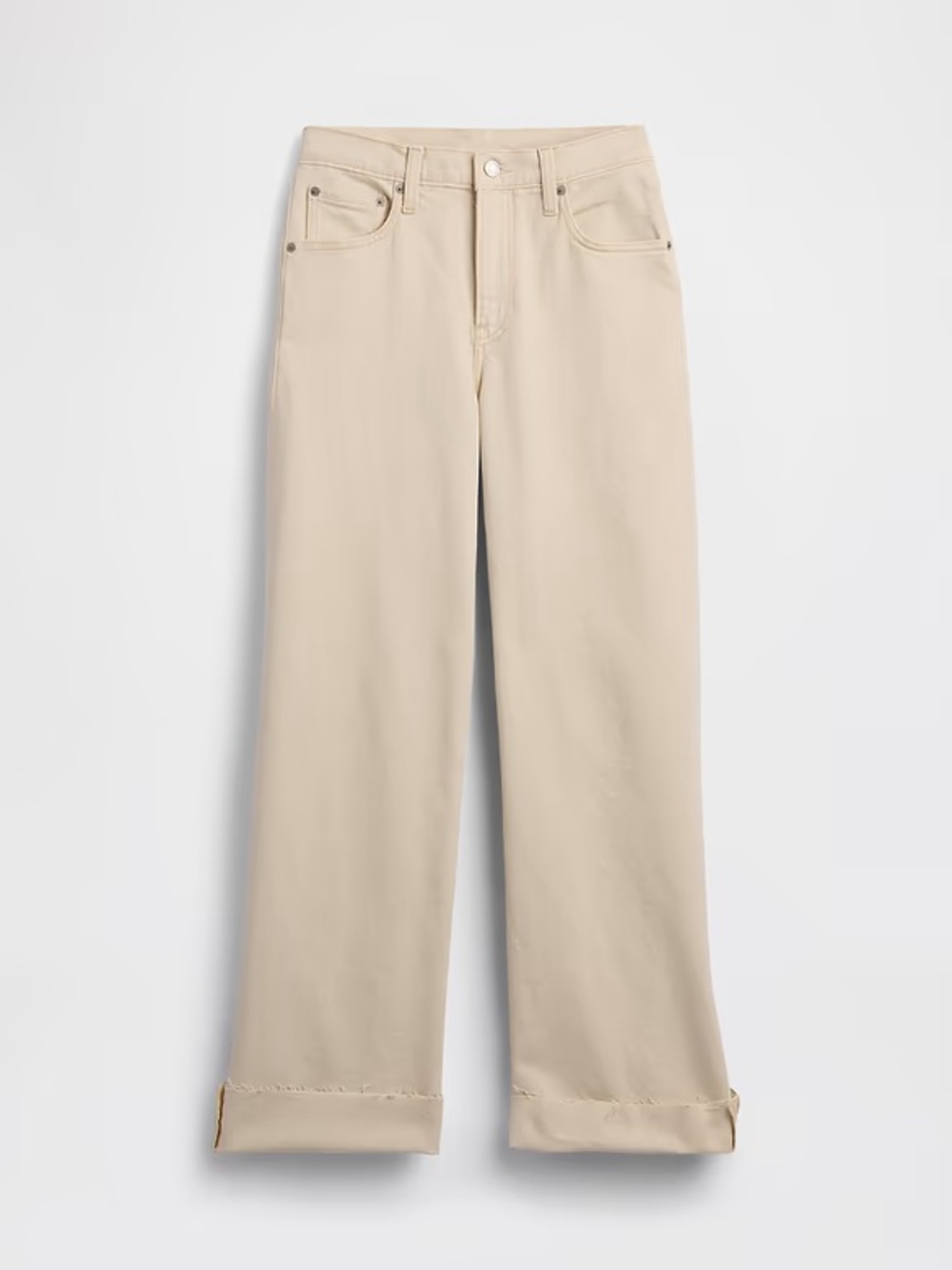 GAP Wide-Leg Jeans in Light Beige